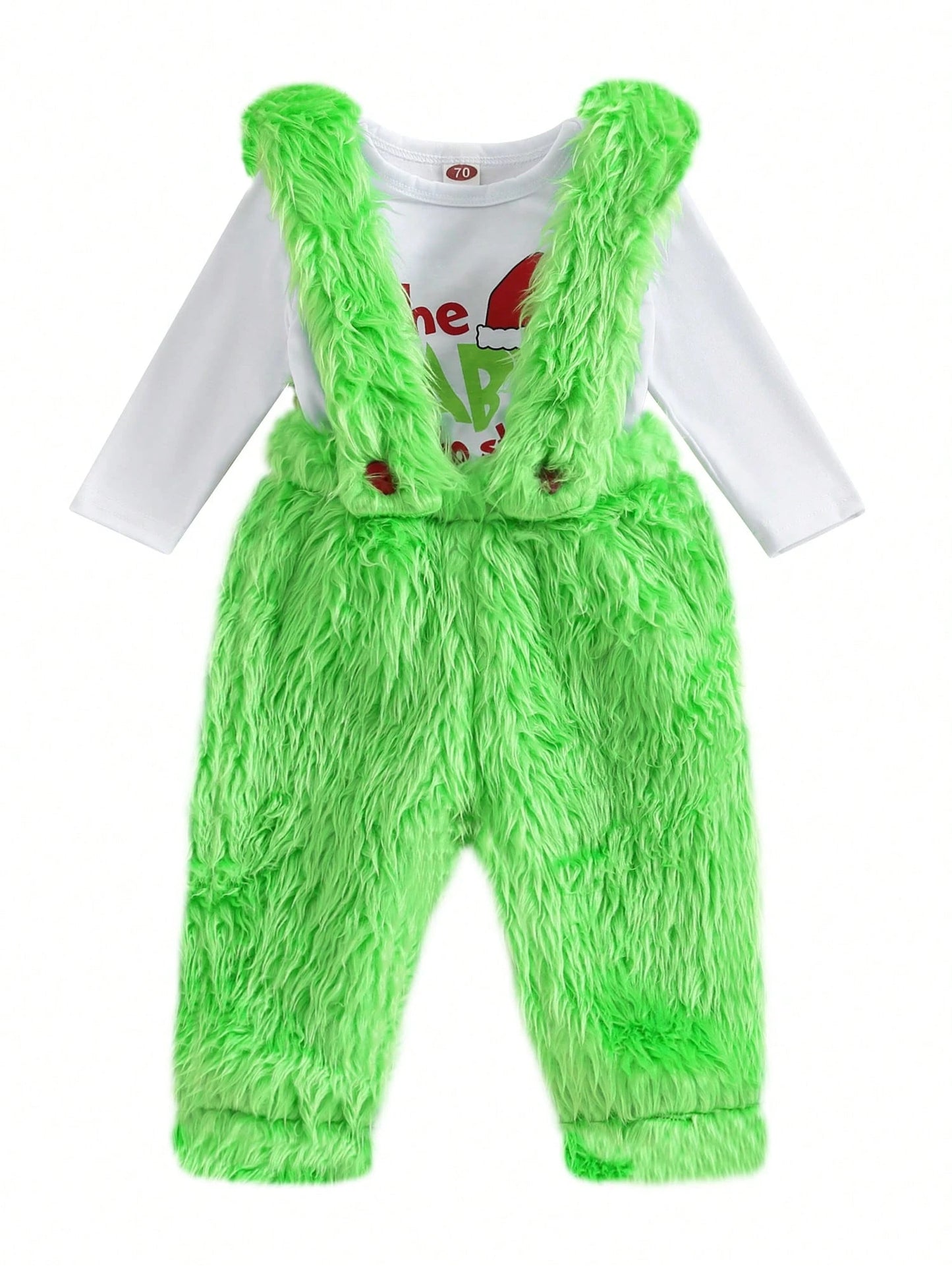 Christmas Baby Boy Girl Outfit Infant The Baby Who Christmas Outfit Romper Furry Suspender Pants Xmas Gifts