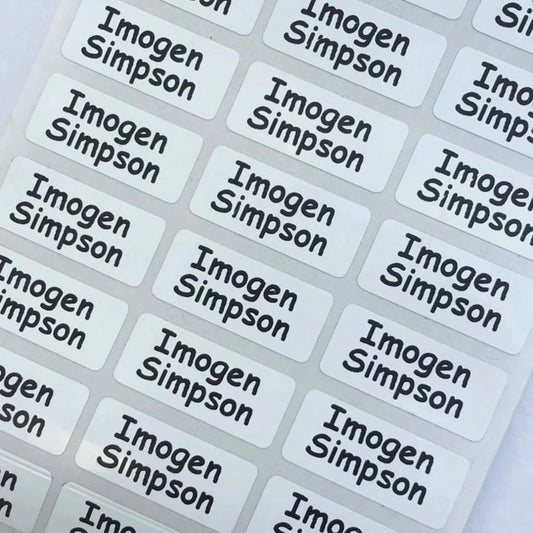 Christmas Gift Classroom Decor/Back To School/Party Decorations 45/60/120/240/360/480 Pcs Premium Transparent Name Stickers- Customizable PET Labels, Suitable For School Supplies, Office Decor And P