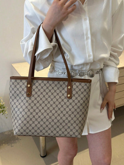 Classic Elegant Handbag, Women's Tote Bag, High-Quality Material, Valentine's Day Gift,Business Professional Women