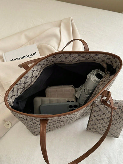 Classic Elegant Handbag, Women's Tote Bag, High-Quality Material, Valentine's Day Gift,Business Professional Women