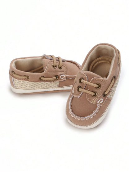 Classic Infant Boys Lace-Up Casual Sports Shoes Soft Sole Comfortable Walking Shoes