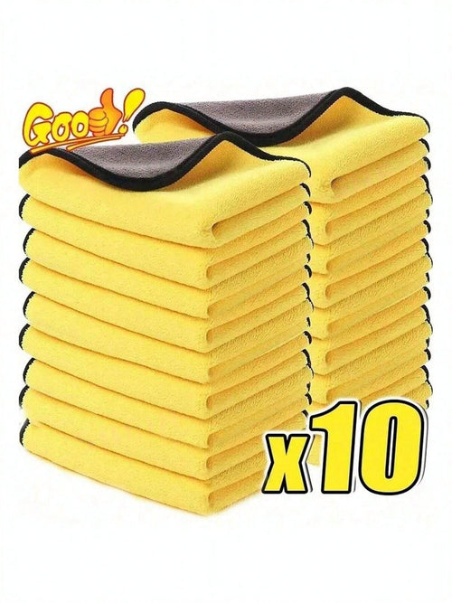 Cleaning Cloth,1/3/5/10pcs High Density Coral Fleece Car Wash Towels, Double-Sided Thick Absorbent Automotive Cleaning Cloths, Glass Wiping Rags, Suitable For Auto Repair Shops, Hotels And Restaurants