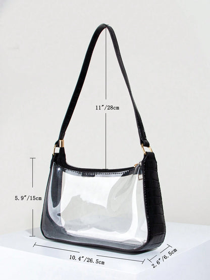Clear Bag, Stadium Approved 12 X 12 X 6 Clear Transparent Purse Bag For Concerts Sports Events Festivals, Beach Bags