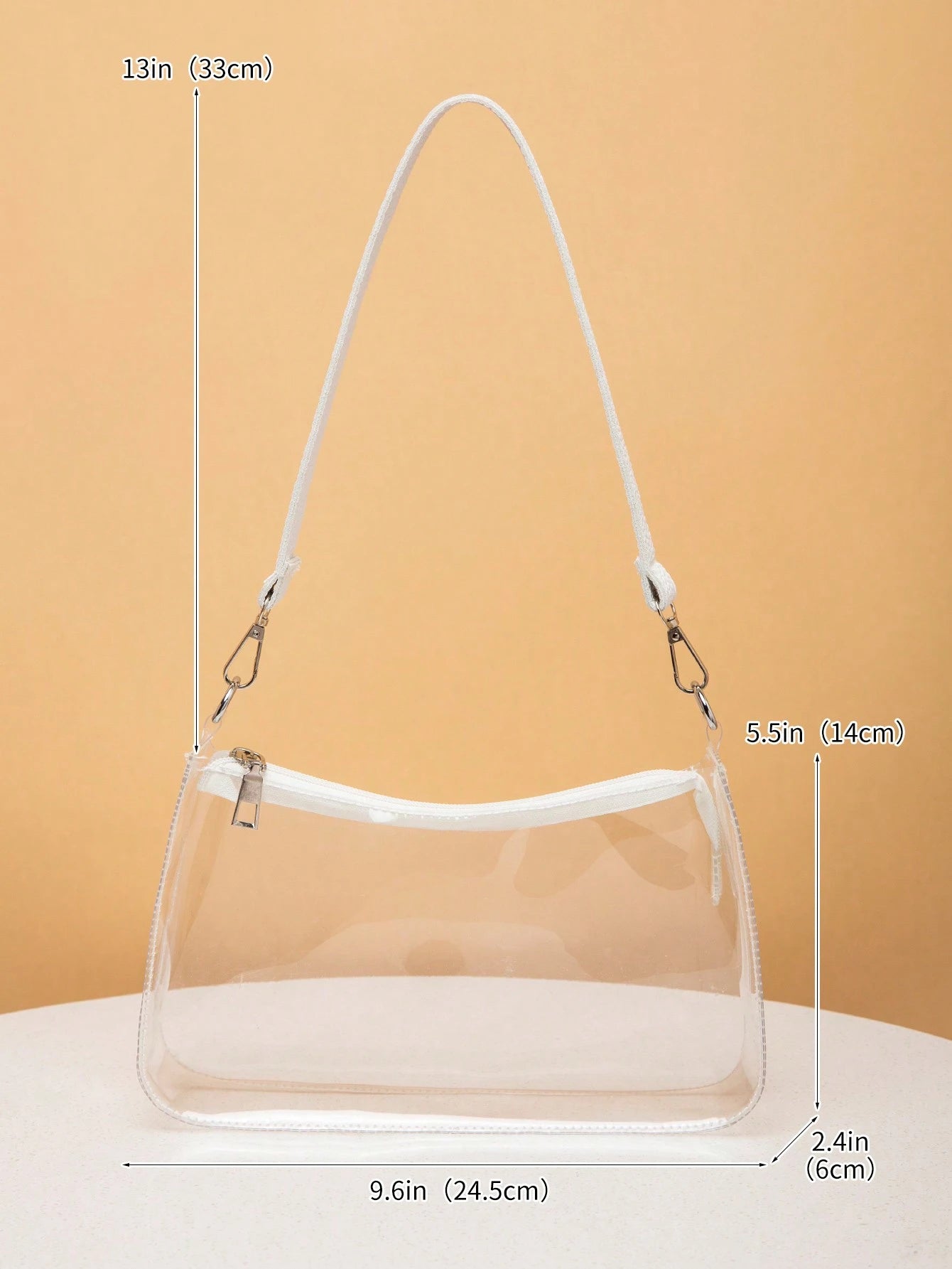 Clear Bag, Stadium Approved 12 X 12 X 6 Clear Transparent Purse Bag For Concerts Sports Events Festivals, Waterproof, Sandproof Transparent Bag, Beach Sports Picnic Snacks Clear Purse For Women