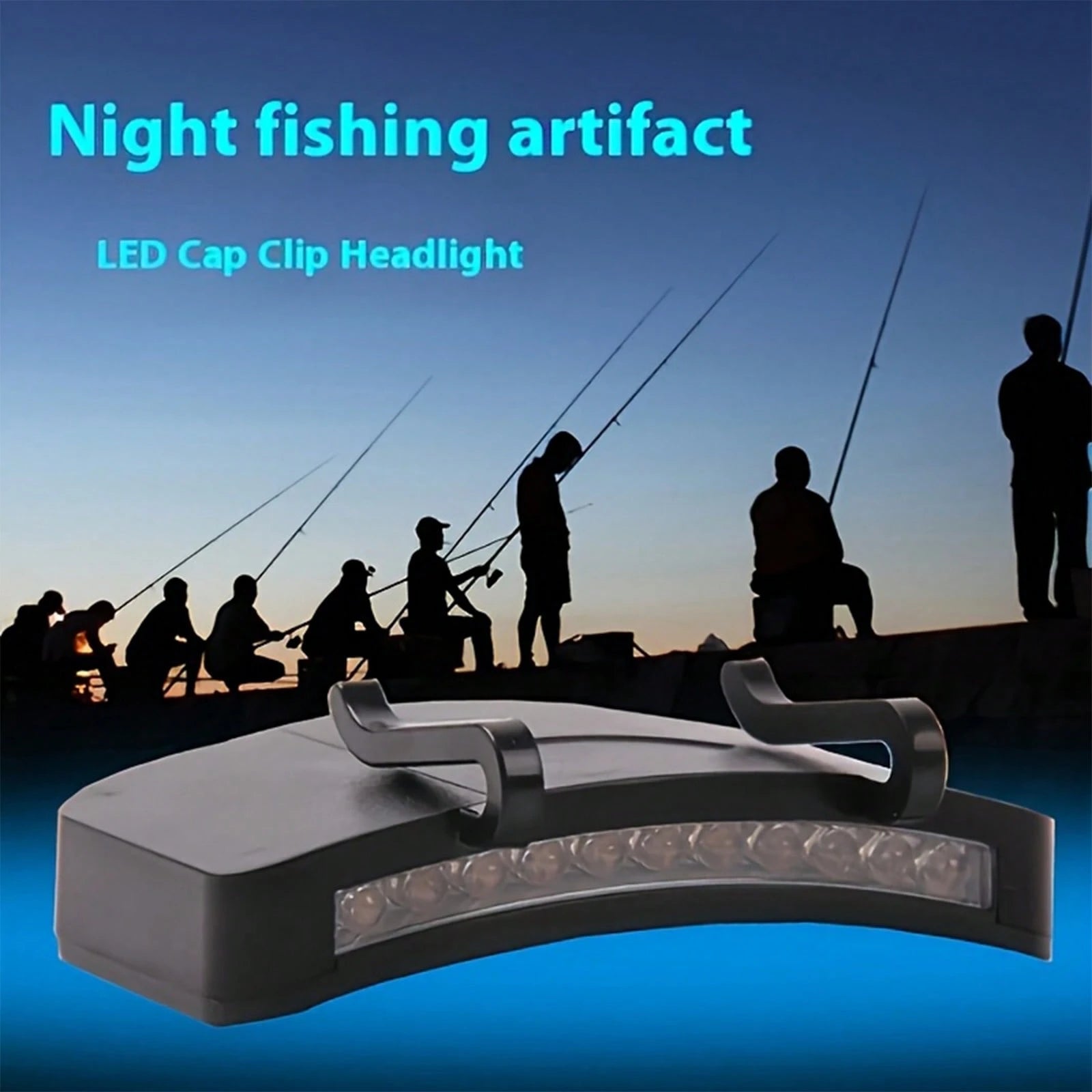 Clip-On LED Hat Light, Under-Visor Headlamp, Splash-Resistant, Ideal For Cycling, Hiking, And Camping (Batteries Not Included)