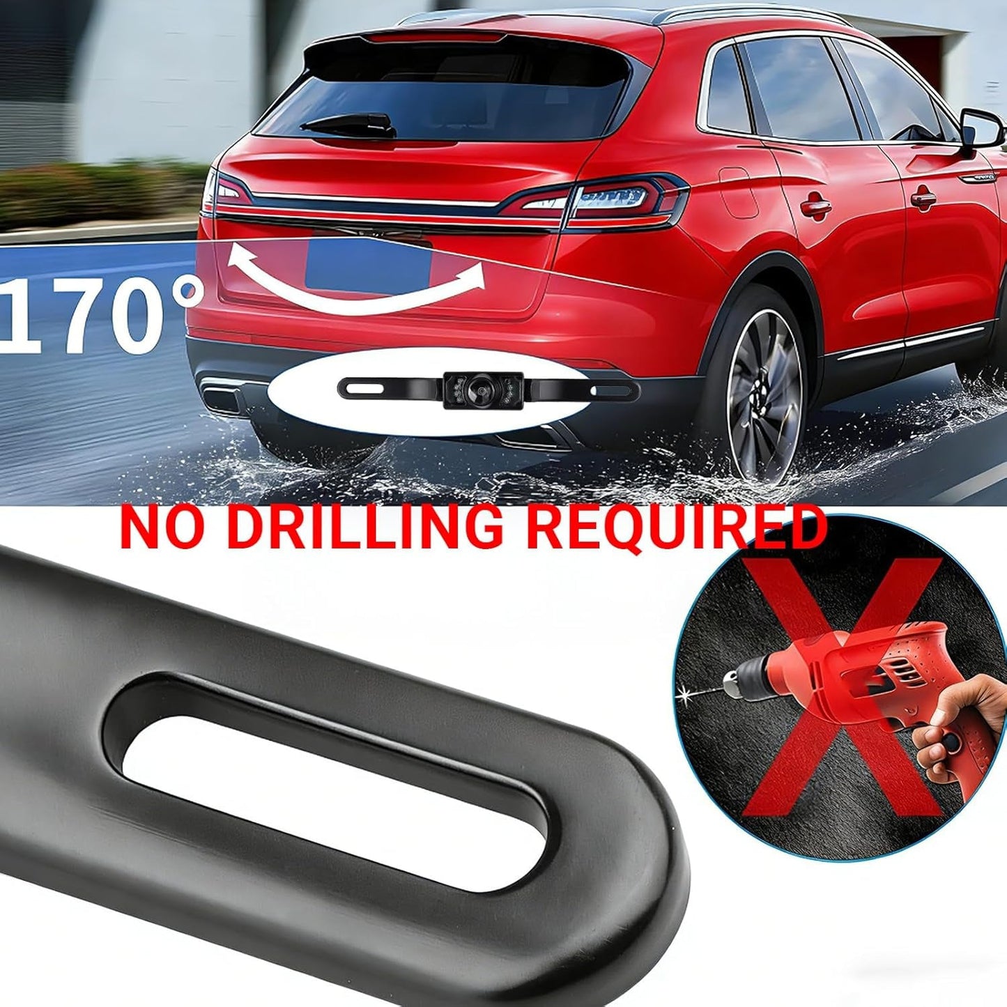 CMOS Car Rear View Backup Parking Reverse Camera Back HD Vision Waterproof 7 LED
