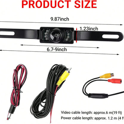 CMOS Car Rear View Backup Parking Reverse Camera Back HD Vision Waterproof 7 LED