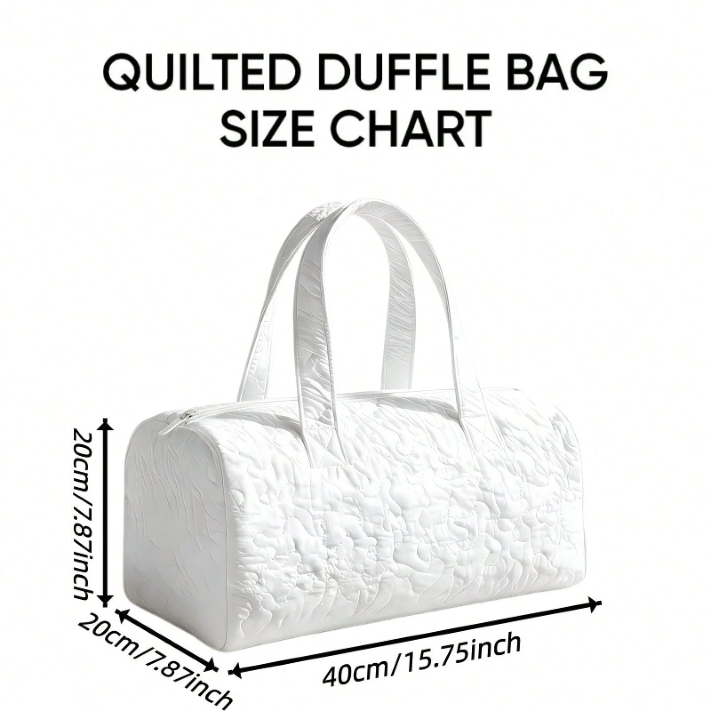 Coastal Quilted Duffle Bag, Barrel Handbag With Palm Anchor Shell Print For Beach Gym Travel