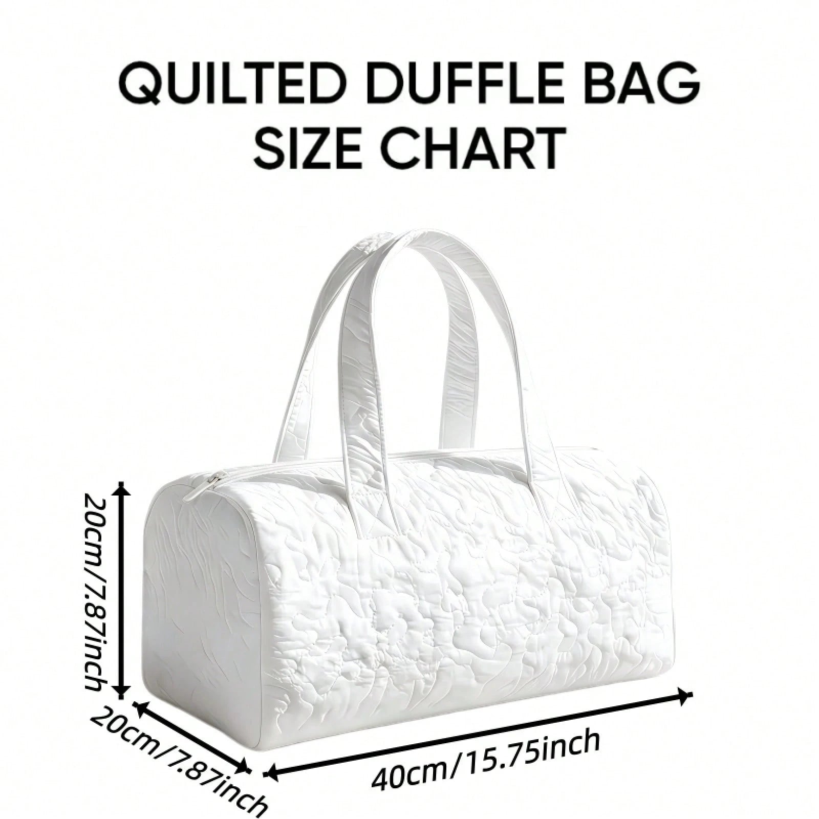 Coastal Quilted Duffle Bag, Barrel Handbag With Palm Anchor Shell Print For Beach Gym Travel