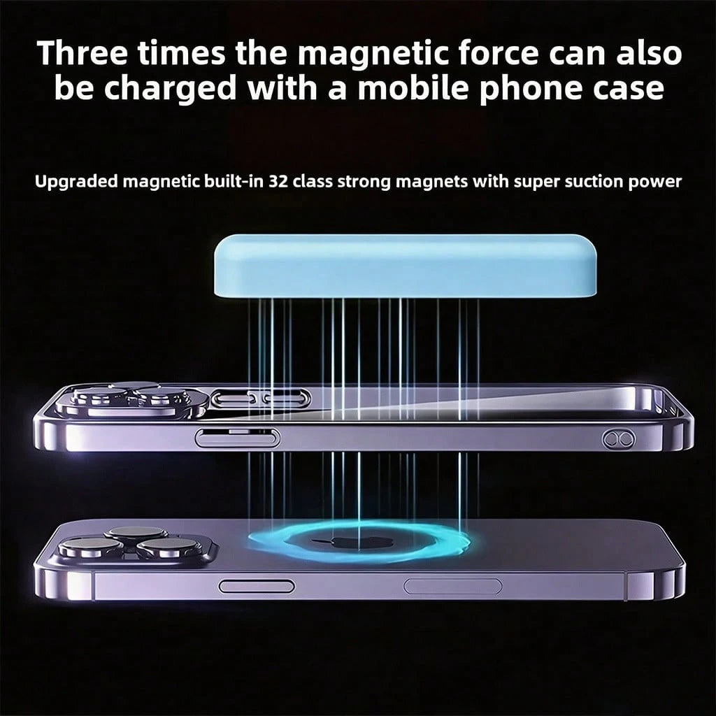 College Essentials 5000mAh Magnetic Wireless Portable Charger 15W Magnetic Charging 22.5W Fast Wired Power Bank Slim Lightweight Phone Charger Dual Device Charging Strong Suction Precise Alignment Com
