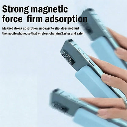 College Essentials 5000mAh Magnetic Wireless Portable Charger 15W Magnetic Charging 22.5W Fast Wired Power Bank Slim Lightweight Phone Charger Dual Device Charging Strong Suction Precise Alignment Com
