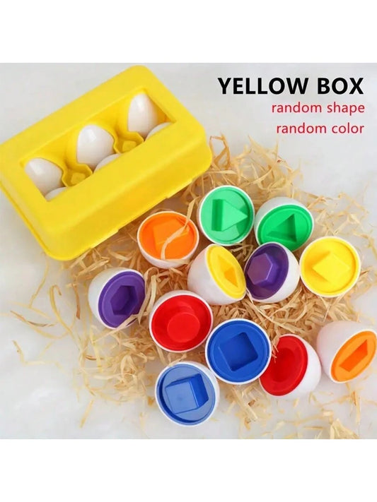 Color And Shape Matching Easter Eggs, Educational Easter Egg Set Toy With Blue Egg Tray, Early Learning Shape And Sorting Recognition Puzzle Skills, Suitable For Toddlers And Kids, Can Be Used As East