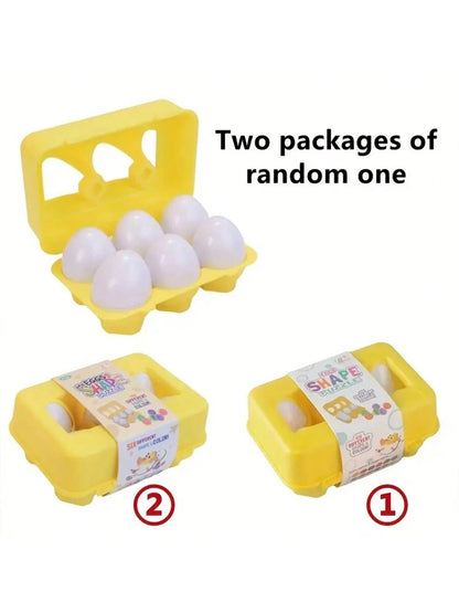 Color Shape Matching Eggs, Educational Easter Eggs Set Toy With Blue Egg Holder, Early Learning Shapes & Sorting Recognition Puzzle Skills Study For Toddlers Kids Easter Basket Stuffers Gifts(The Inte