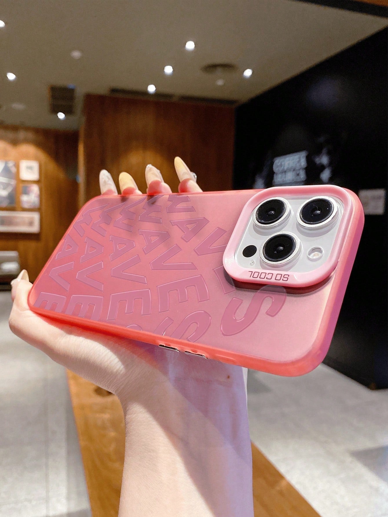 Compatible With IPhone 16, 15, 14, 13, 12, 11 Pro Max// Redmi/ OPPO/ Infinix Series, 1pc Fashionable Personalized Waves English Flat Printing Pattern, Anti-Fall, Anti-Fingerprint, Anti-Shock, With