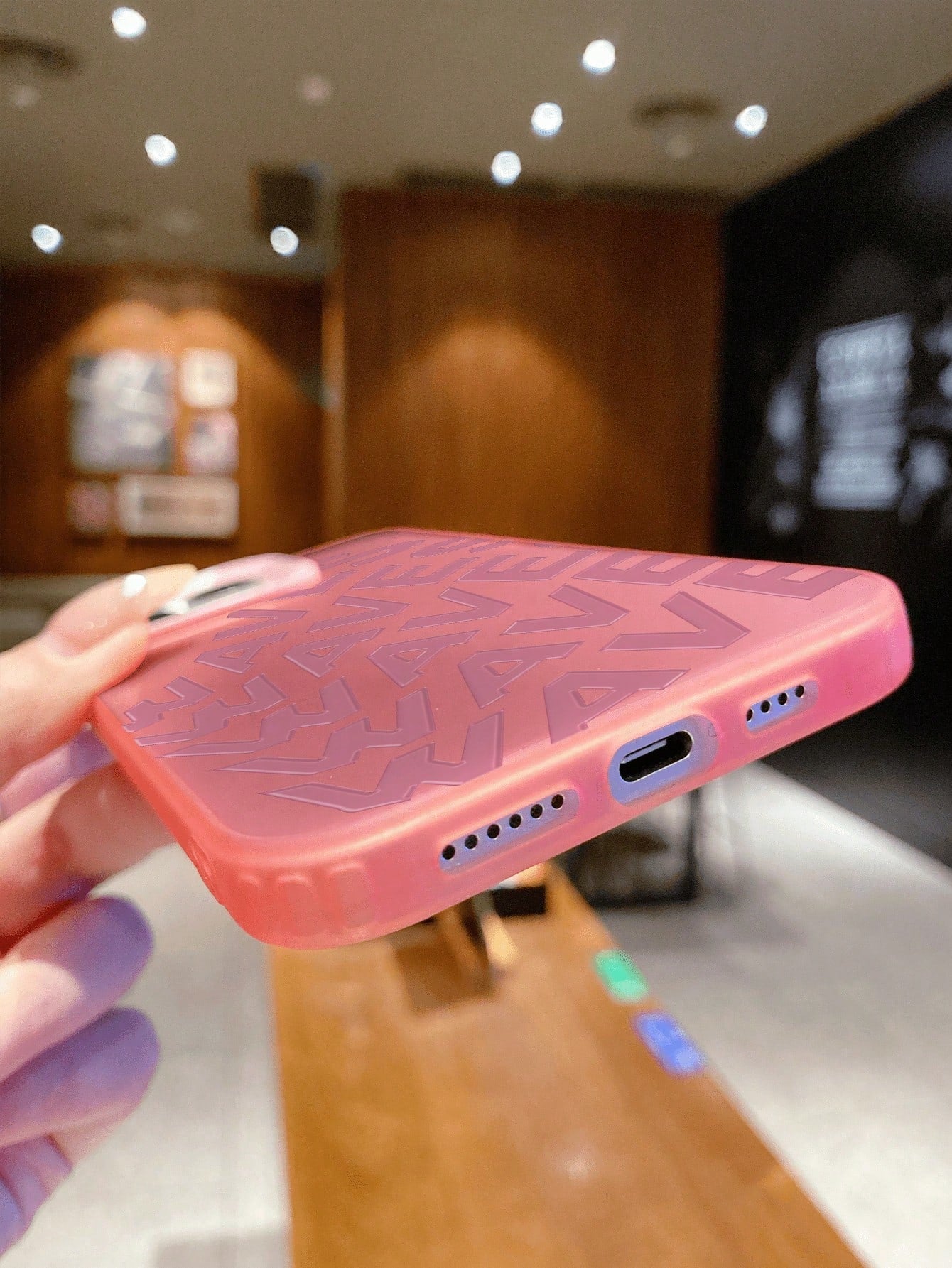 Compatible With IPhone 16, 15, 14, 13, 12, 11 Pro Max// Redmi/ OPPO/ Infinix Series, 1pc Fashionable Personalized Waves English Flat Printing Pattern, Anti-Fall, Anti-Fingerprint, Anti-Shock, With