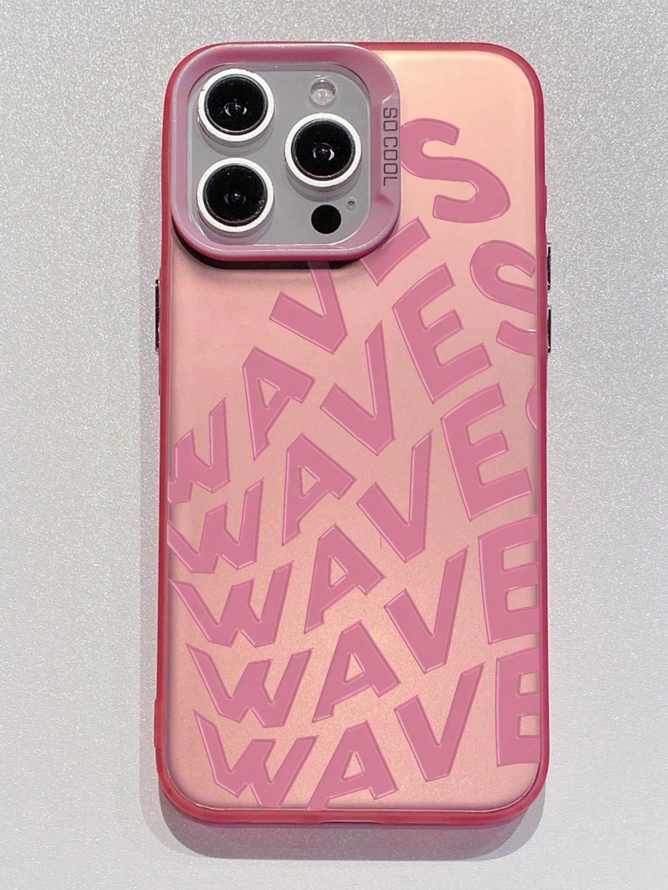 Compatible With IPhone 16, 15, 14, 13, 12, 11 Pro Max// Redmi/ OPPO/ Infinix Series, 1pc Fashionable Personalized Waves English Flat Printing Pattern, Anti-Fall, Anti-Fingerprint, Anti-Shock, With