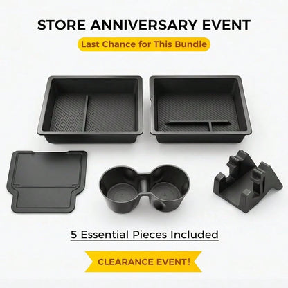Console Organizer 5PCS Compatible With Tesla Model Y Juniper2026, Armrest Storage Tray, Hidden Storage Box, Cup Holder, Phone Holder – Interior Accessories For New Model Y/3 2025