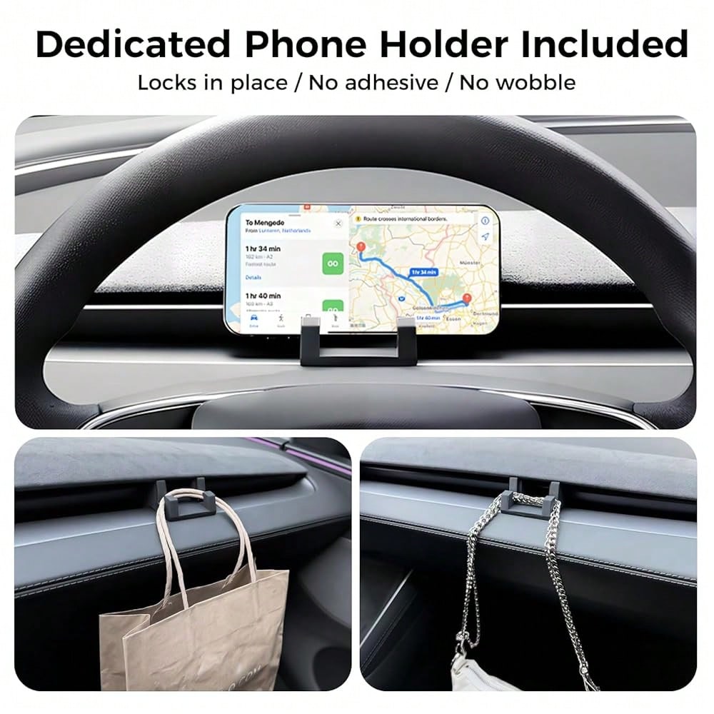 Console Organizer 5PCS Compatible With Tesla Model Y Juniper2026, Armrest Storage Tray, Hidden Storage Box, Cup Holder, Phone Holder – Interior Accessories For New Model Y/3 2025