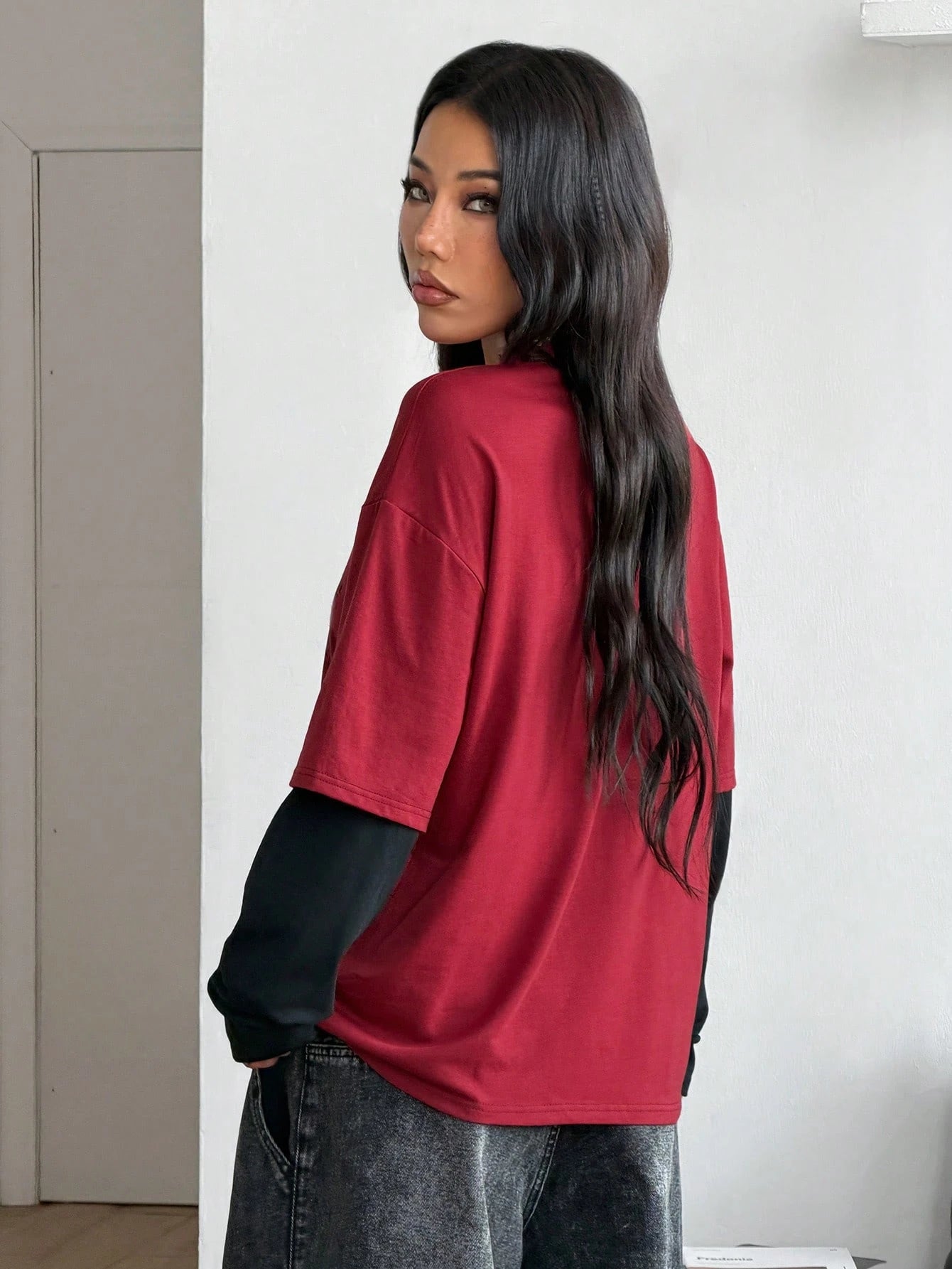 Coolane Women's Winter/Fall Streetwear Casual Hippie Preppy Grunge Punk Goth Cotton Graphics Oversized Long Sleeve T-Shirt