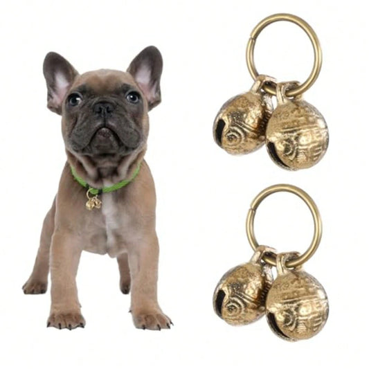 Copper Bell For Dog Collar, 4 PCS Brass Dog Bells Extra Loud Collar Bell For Pet Tracking Anti Lost Training Pets Pendant Accessories Anti Theft Bells For Little Dogs And Cats