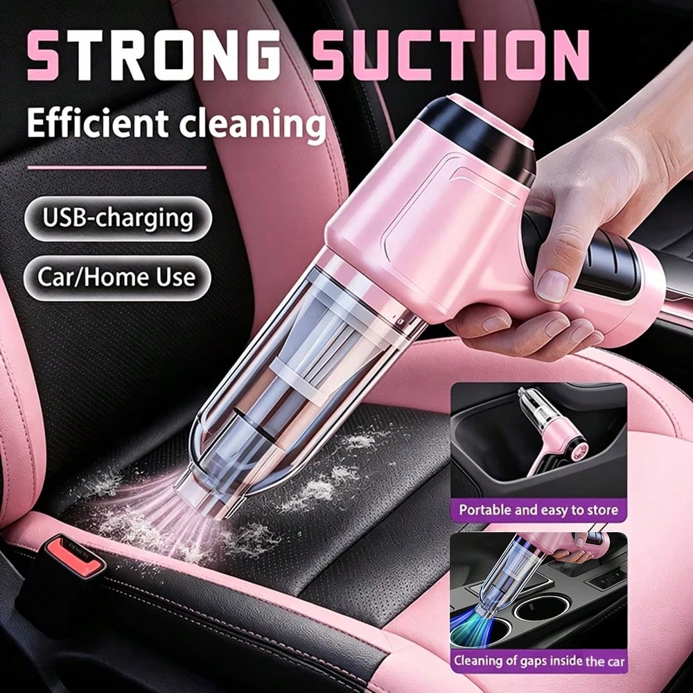 Cordless Handheld Car Vacuum Cleaner, Mini Portable Wireless Auto Vacuum, Lightweight & Mini Compact Design, Easy Carry Car Interior Cleaner, Washable Filter, 6 Accessories Kit, Multi-Nozzle, Car Acce