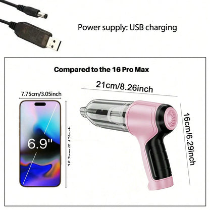Cordless Handheld Car Vacuum Cleaner, Mini Portable Wireless Auto Vacuum, Lightweight & Mini Compact Design, Easy Carry Car Interior Cleaner, Washable Filter, 6 Accessories Kit, Multi-Nozzle, Car Acce