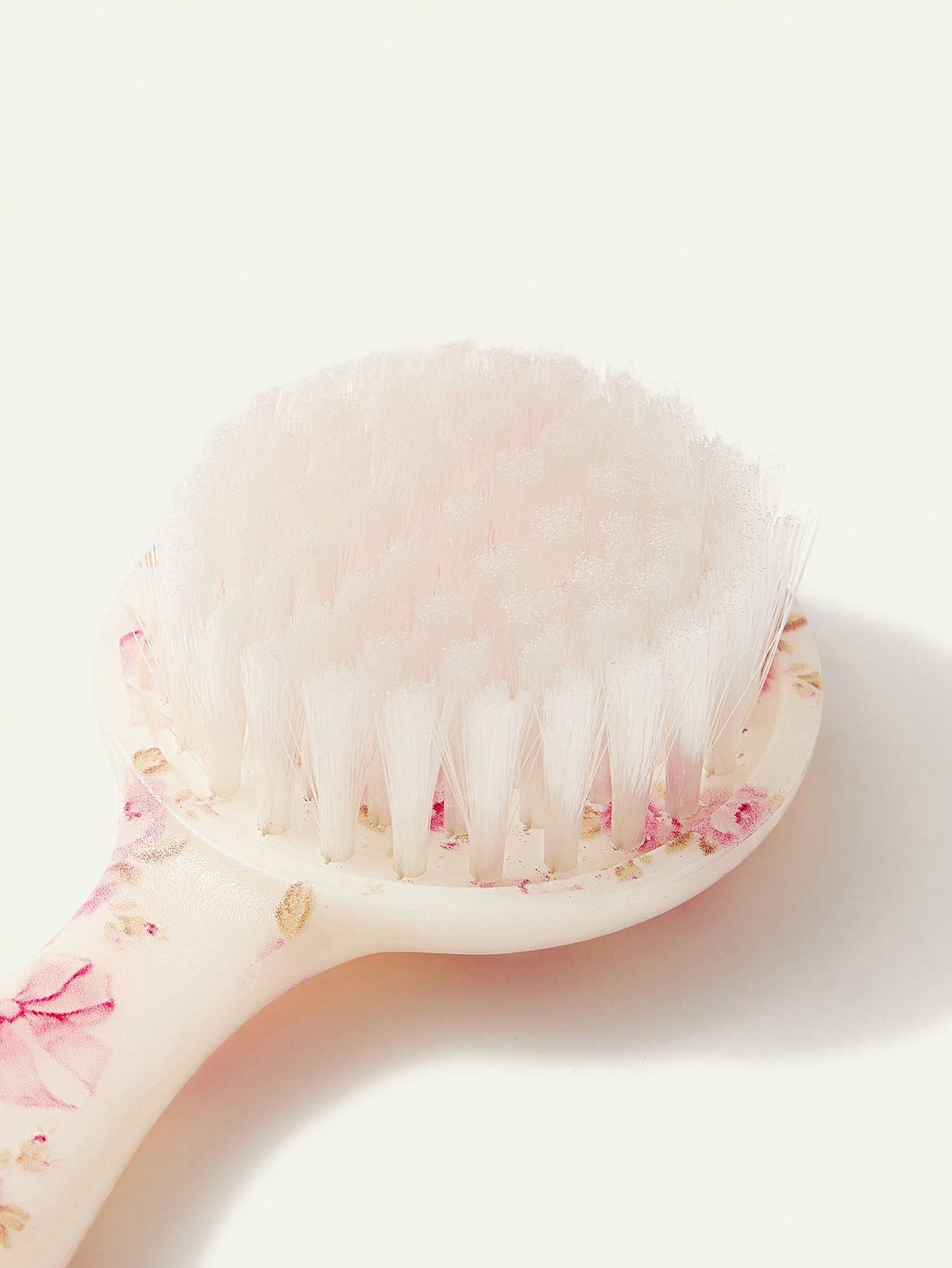 Cozy Pixies 2-Piece Set Of Soft Pink Bow Flower Hair Brush Comb Set, Gently Remove Hair Tangles, Prevent Cradle Scab, And Protect The Baby's Fontanelle At The Same Time.
