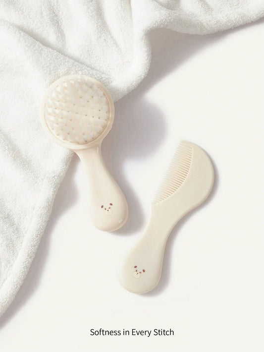 Cozy Pixies 2pcs Beige Color Hair Brush Set