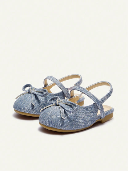Cozy Pixies Fashionable Versatile Casual Party Fun Princess Style Cute Bow Mule Shoes Princess Wedding Season College Style Girl Baby Flat Shoes Holiday Season