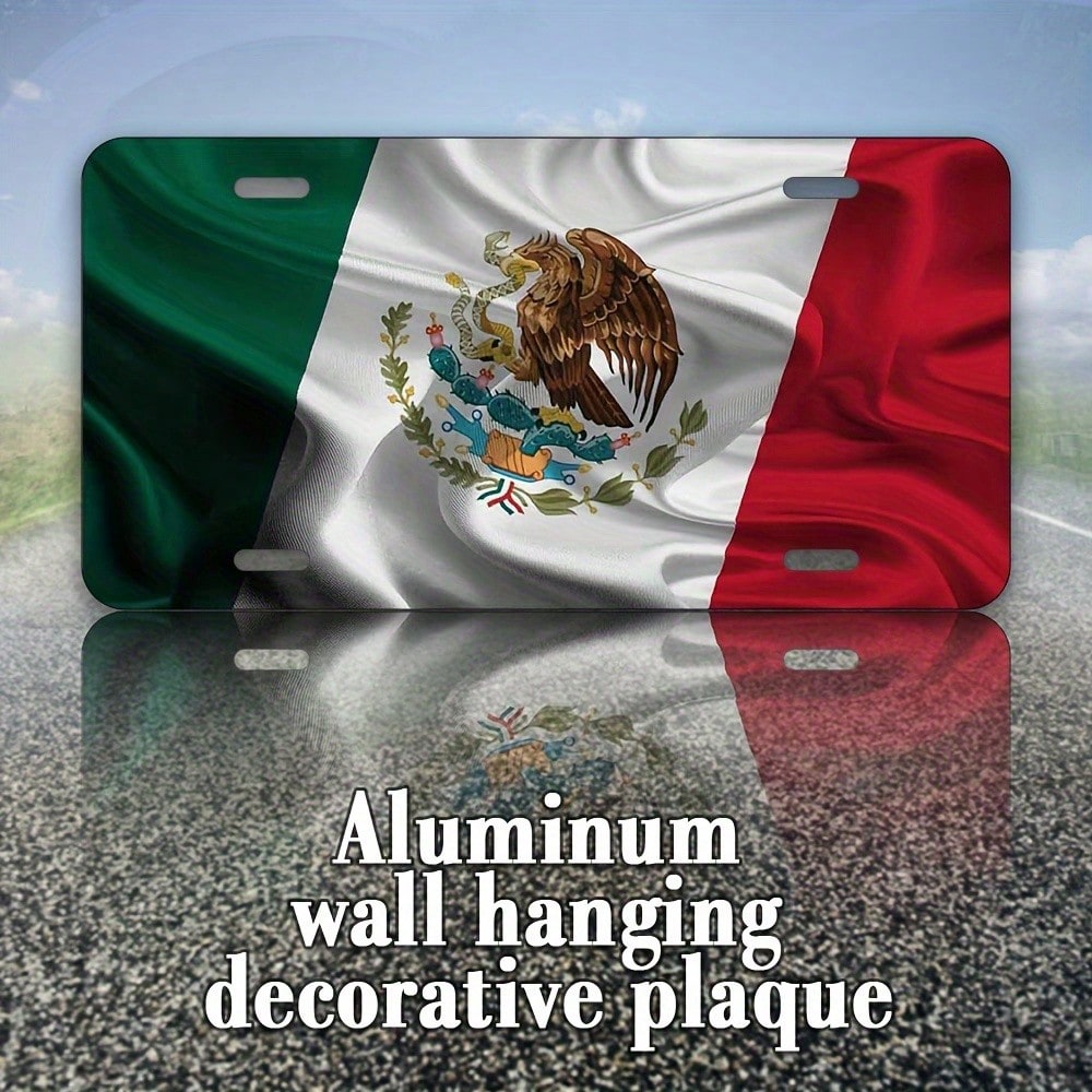 CP2D Flat- Old Fashion Mexican Aluminum Wall Hanging Decorative Sign- 12x 6inch,Easy To Install, Multi-Purpose Metal Sign Home, Room And Place Decoration, Home Decoration