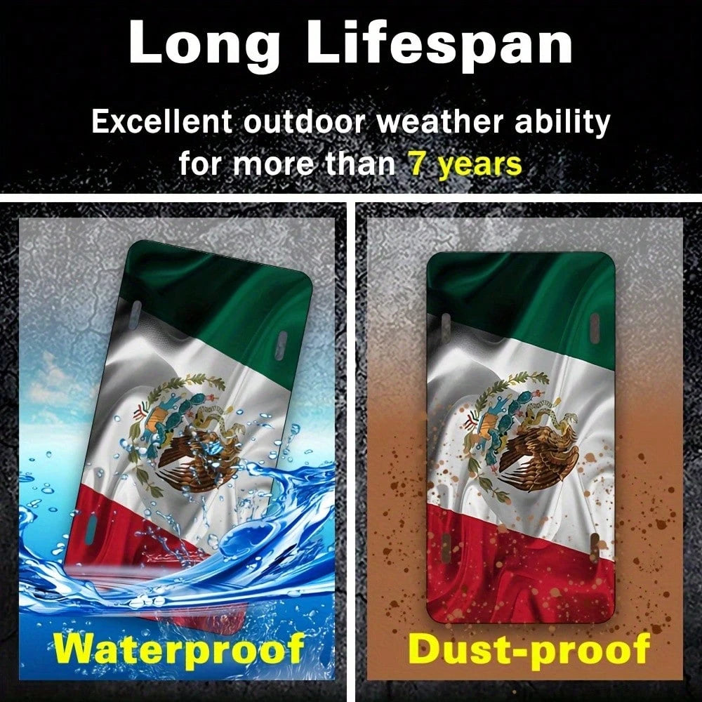 CP2D Flat- Old Fashion Mexican Aluminum Wall Hanging Decorative Sign- 12x 6inch,Easy To Install, Multi-Purpose Metal Sign Home, Room And Place Decoration, Home Decoration