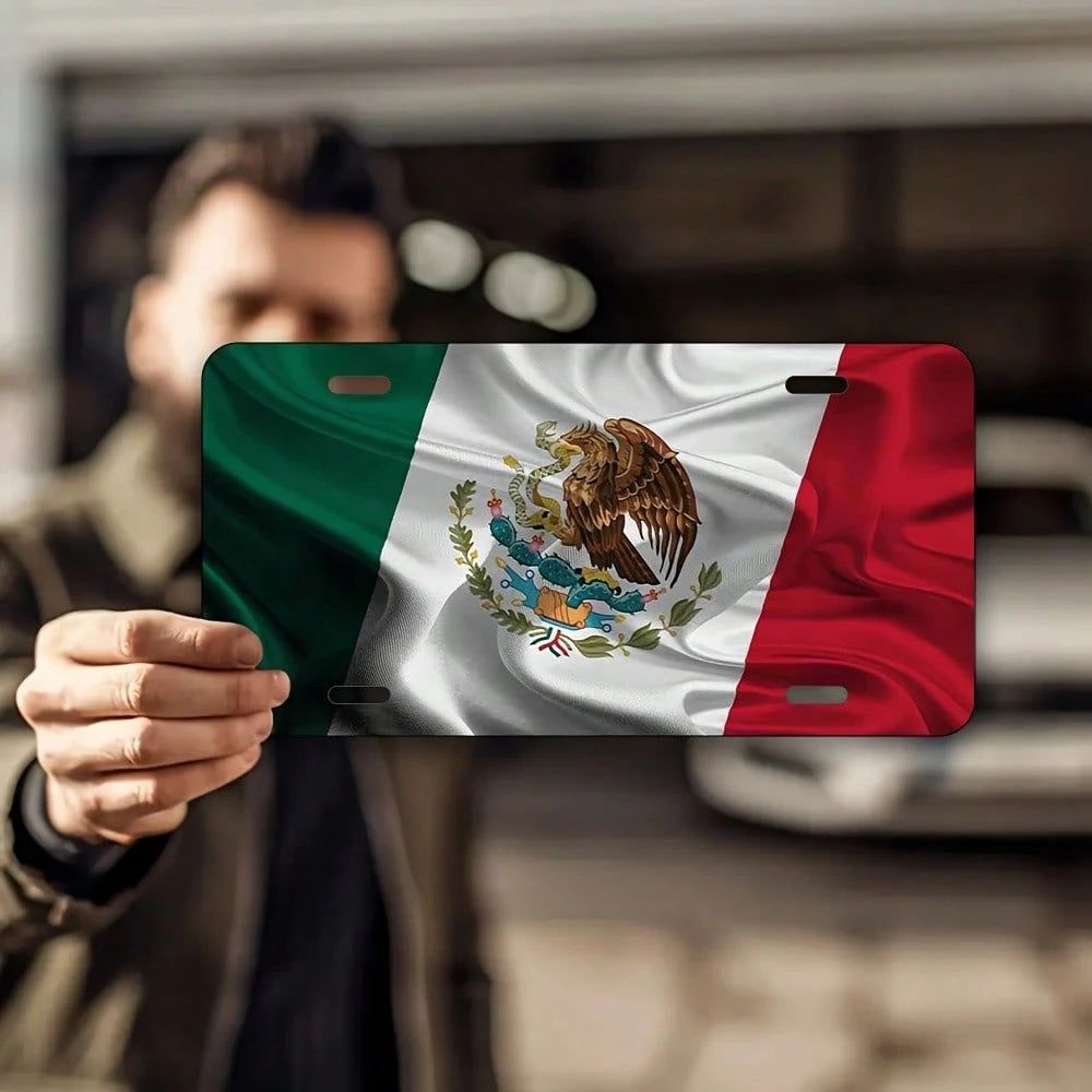 CP2D Flat- Old Fashion Mexican Aluminum Wall Hanging Decorative Sign- 12x 6inch,Easy To Install, Multi-Purpose Metal Sign Home, Room And Place Decoration, Home Decoration