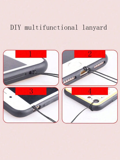 Cream Wavy Edge Glossy Striped Painted Anti-Drop Phone Case Protective Cover With Additional Handmade Beaded Bracelet Compatible With IPhone 16/11/16pro/16plus/16promax/16e/15Promax/13/14/12/XS/XR/7G