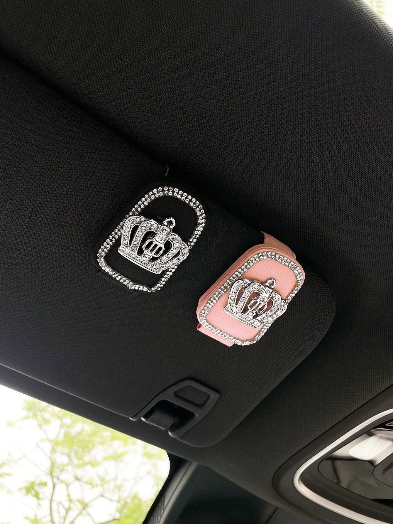 Creative Crown Car Glasses Clip, Car Interior Glasses Clip, Car Glasses Holder, Fashion Glasses Clip For Car Visor, For Women