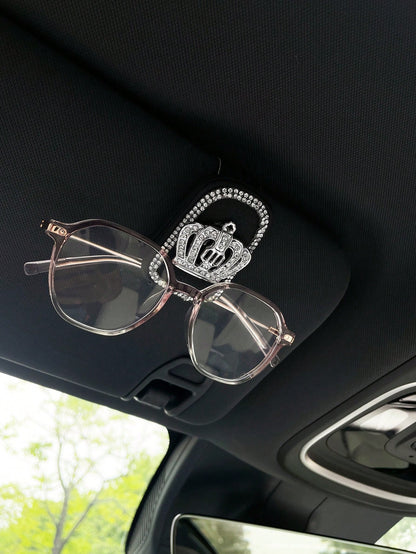 Creative Crown Car Glasses Clip, Car Interior Glasses Clip, Car Glasses Holder, Fashion Glasses Clip For Car Visor, For Women