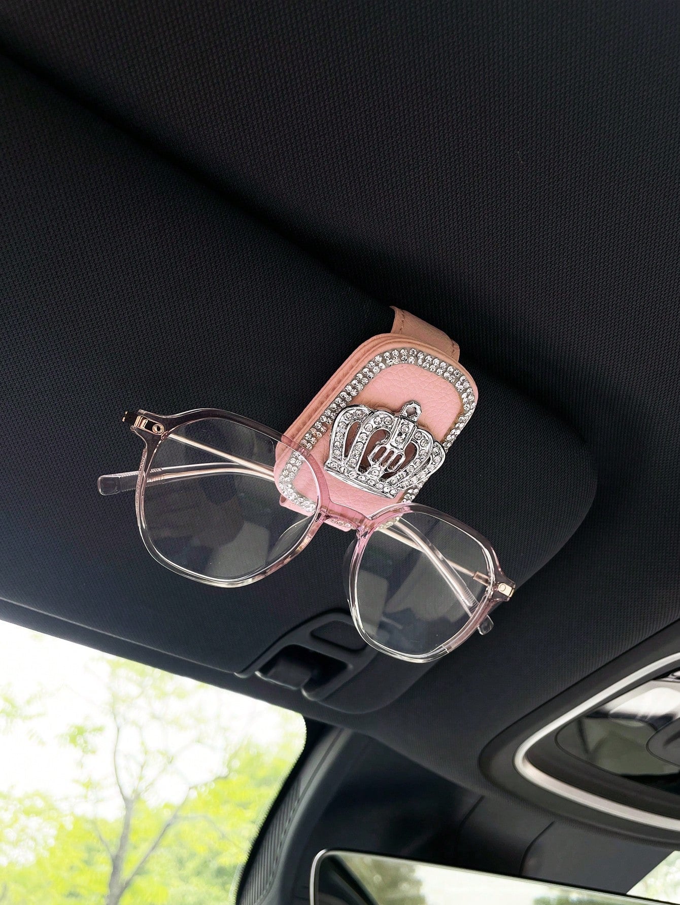 Creative Crown Car Glasses Clip, Car Interior Glasses Clip, Car Glasses Holder, Fashion Glasses Clip For Car Visor, For Women