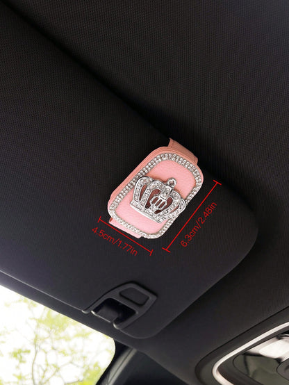 Creative Crown Car Glasses Clip, Car Interior Glasses Clip, Car Glasses Holder, Fashion Glasses Clip For Car Visor, For Women