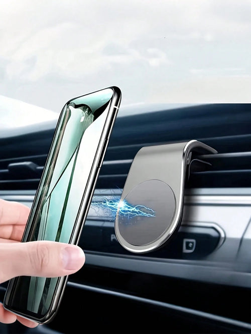 Creative L-Shaped Car Phone Mount, Air Vent Cell Phone Holder, Universal Car Navigation Smartphone Stand, Compatible With Most Smartphones, Practical Essential Driving Accessory