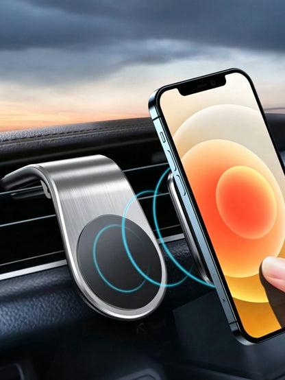 Creative L-Shaped Car Phone Mount, Air Vent Cell Phone Holder, Universal Car Navigation Smartphone Stand, Compatible With Most Smartphones, Practical Essential Driving Accessory