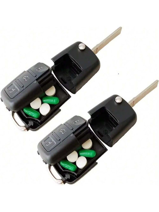 Creative Mini Realistic Car Key Hidden Safe, With Secret Compartment, Can Store Empty Car Key Fob, Coins, Pills, Coins, Etc., Key Disguise Safe, With Sealed Rubber Ring, Hidden Secret Compartment, Can