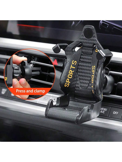 Creative Racing Seat Style Car Phone Holder, Universal Car Air Vent Mount Phone Stand