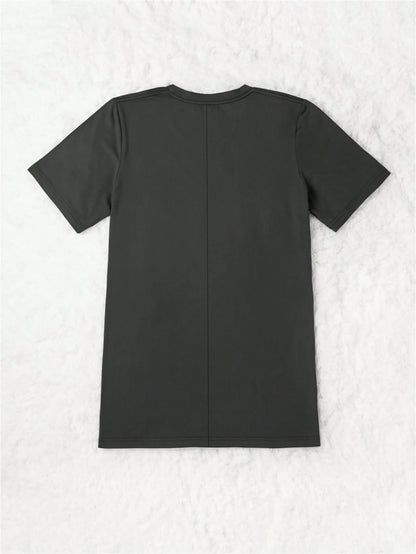 CURVE+ Music Soothes My Soul Letter Slogan Plus Size Crew Neck Short Sleeve T-Shirt, Plus Size