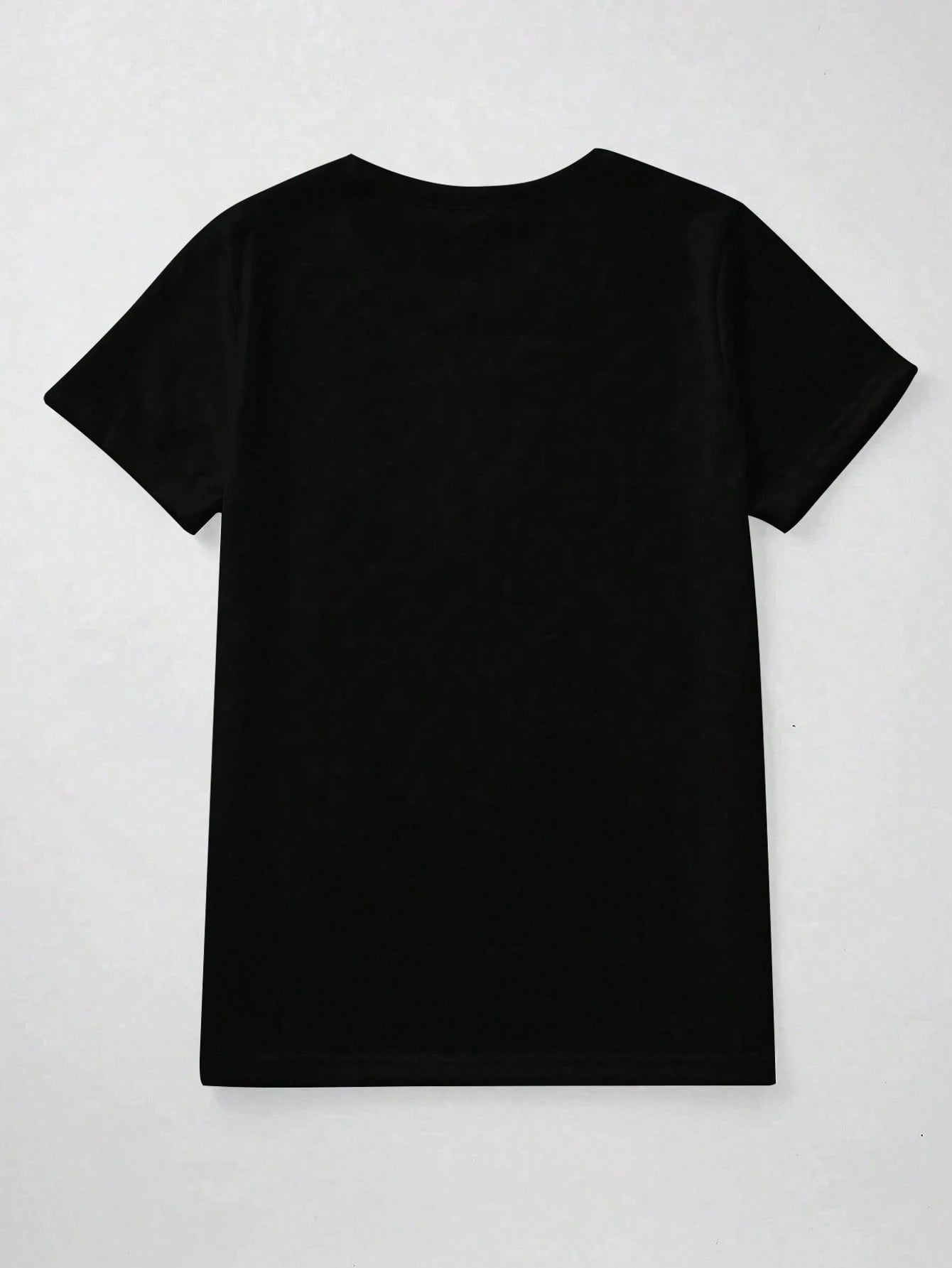 CURVE+ Plus Size Summer Casual Letter & Skull Print Round Neck Short Sleeve T-Shirt