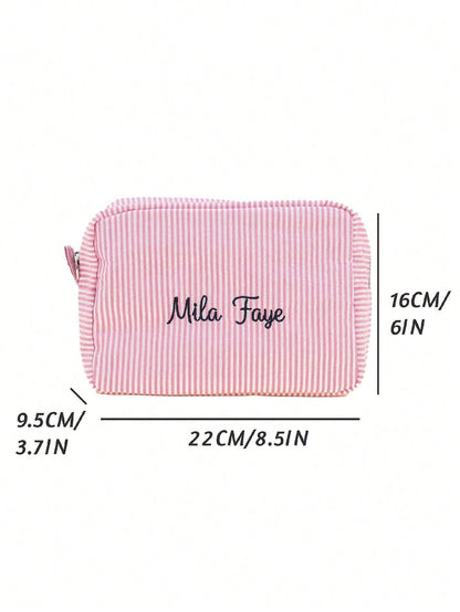 Custom Makeup Bag, Bridal Shower Gift, Personalized Bridesmaid Gifts, Wedding Gift, Travel Toiletry Bag, Cosmetic Bag, Birthday Gift For Her, Monogrammed Toiletry Bag, Christmas Beauty Accessories, Mo