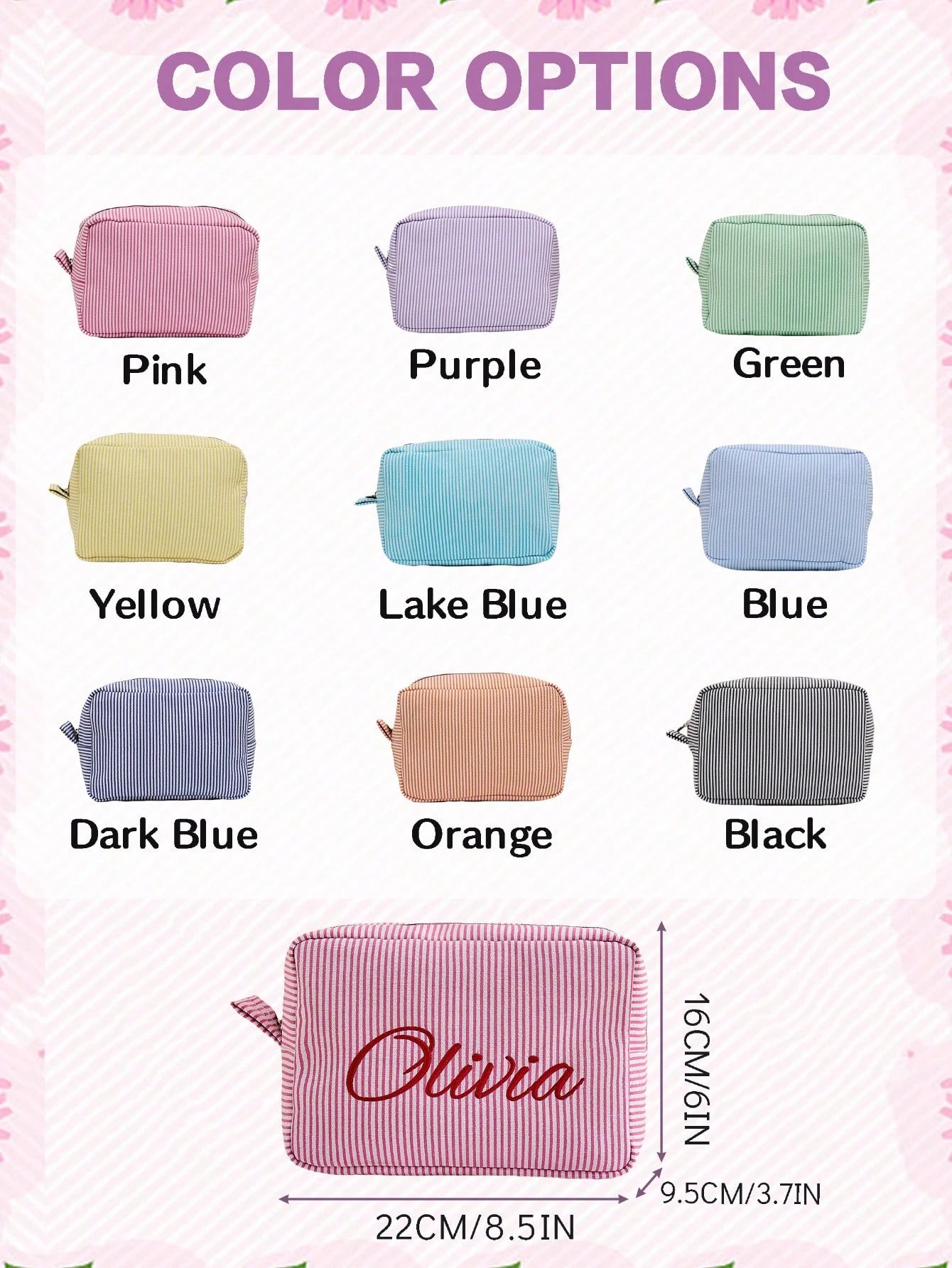Custom Makeup Bag, Bridal Shower Gift, Personalized Bridesmaid Gifts, Wedding Gift, Travel Toiletry Bag, Cosmetic Bag, Birthday Gift For Her, Monogrammed Toiletry Bag, Christmas Beauty Accessories, Mo