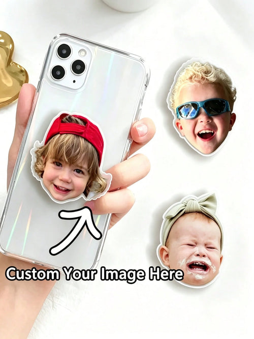 Custom Photo Acrylic Phone Stand, Telescopic Foldable Car Air Cushion Mount, Suitable For Phone, Tablet, Car, Perfect Gift For Family, Friends, Partner