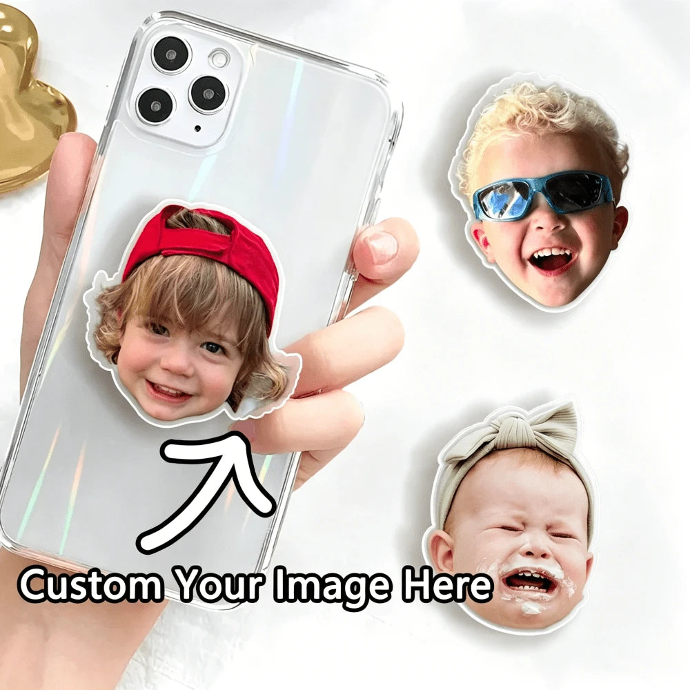 Custom Photo Acrylic Phone Stand, Telescopic Foldable Car Air Cushion Mount, Suitable For Phone, Tablet, Car, Perfect Gift For Family, Friends, Partner