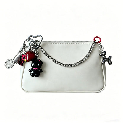 Cute Cartoon Bag Charm, Heart, Badminton, Balloon, Dog Dual Keychain Pendant Accessories Charms Festival Graduation Teacher Appreciation Gifts Birthday Gift Mother Gifts Mothers Day Gift Holiday Essen