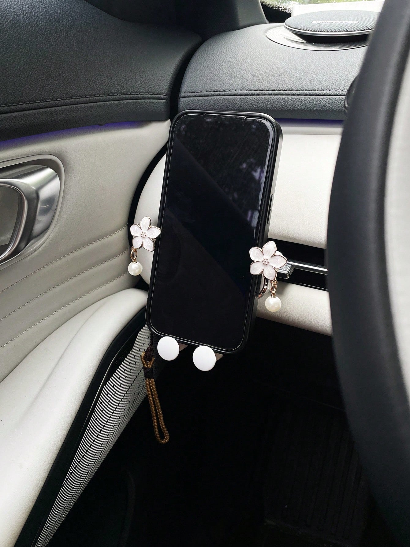 Cute Flower Car Phone Holder, Creative Car Air Vent Navigation Phone Mount, Car Phone Holder, Car Phone Fixed Mount