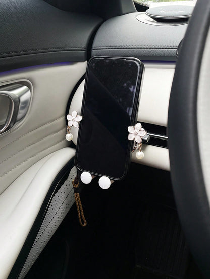 Cute Flower Car Phone Holder, Creative Car Air Vent Navigation Phone Mount, Car Phone Holder, Car Phone Fixed Mount